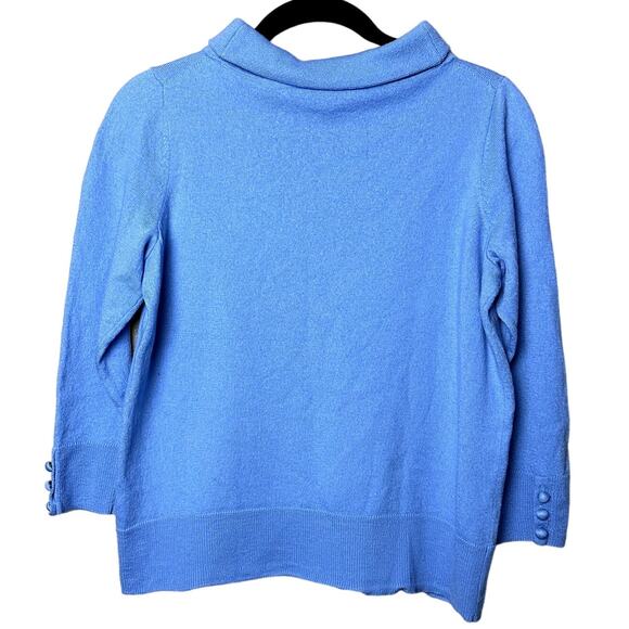 Talbots Sabrina Merino Button Cuff Sweater Pure Merino Wool Women Size 1XP Luxe - Picture 2 of 8